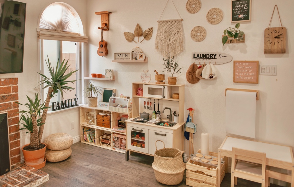 Neutral Minimalist Kids Playroom